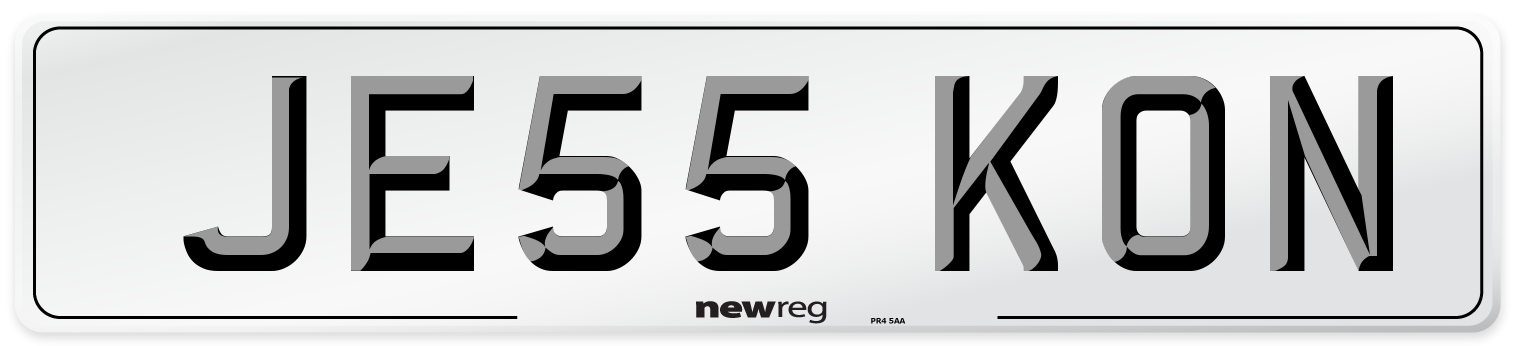 JE55 KON Number Plate from New Reg